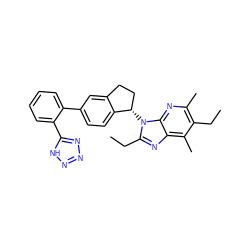 CCc1c(C)nc2c(nc(CC)n2[C@H]2CCc3cc(-c4ccccc4-c4nnn[nH]4)ccc32)c1C ZINC000072109275