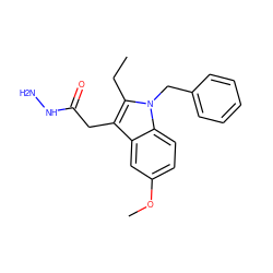 CCc1c(CC(=O)NN)c2cc(OC)ccc2n1Cc1ccccc1 ZINC000013445918