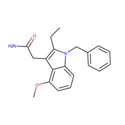 CCc1c(CC(N)=O)c2c(OC)cccc2n1Cc1ccccc1 ZINC000013446070