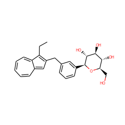 CCc1c(Cc2cccc([C@@H]3O[C@H](CO)[C@@H](O)[C@H](O)[C@H]3O)c2)cc2cccccc1-2 ZINC000096272001