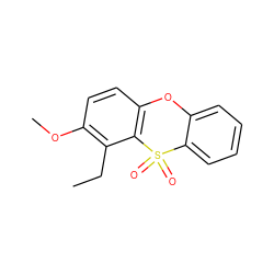 CCc1c(OC)ccc2c1S(=O)(=O)c1ccccc1O2 ZINC000013779769