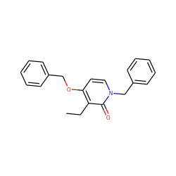 CCc1c(OCc2ccccc2)ccn(Cc2ccccc2)c1=O ZINC000049112051