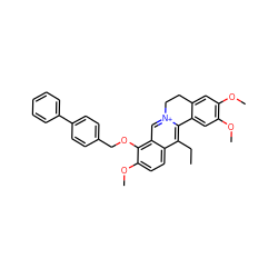 CCc1c2[n+](cc3c(OCc4ccc(-c5ccccc5)cc4)c(OC)ccc13)CCc1cc(OC)c(OC)cc1-2 ZINC000040828063