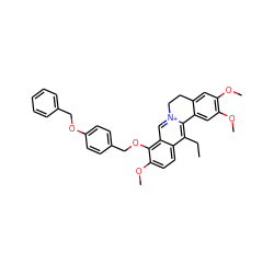 CCc1c2[n+](cc3c(OCc4ccc(OCc5ccccc5)cc4)c(OC)ccc13)CCc1cc(OC)c(OC)cc1-2 ZINC000044358309