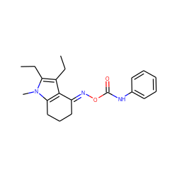 CCc1c2c(n(C)c1CC)CCC/C2=N\OC(=O)Nc1ccccc1 ZINC000034947202