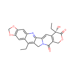 CCc1c2c(nc3cc4c(cc13)OCO4)-c1cc3c(c(=O)n1C2)COC(=O)[C@]3(O)CC ZINC000028359927