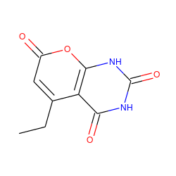 CCc1cc(=O)oc2[nH]c(=O)[nH]c(=O)c12 ZINC000034605065