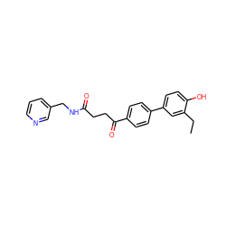 CCc1cc(-c2ccc(C(=O)CCC(=O)NCc3cccnc3)cc2)ccc1O ZINC000029123335