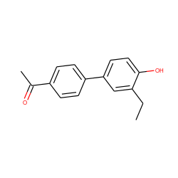 CCc1cc(-c2ccc(C(C)=O)cc2)ccc1O ZINC000029123602