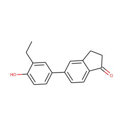 CCc1cc(-c2ccc3c(c2)CCC3=O)ccc1O ZINC000029123410