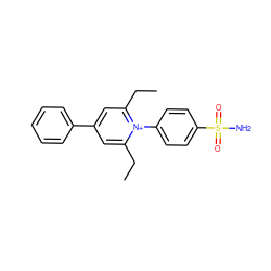 CCc1cc(-c2ccccc2)cc(CC)[n+]1-c1ccc(S(N)(=O)=O)cc1 ZINC000027998317