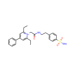 CCc1cc(-c2ccccc2)cc(CC)[n+]1CC(=O)NCCc1ccc(S(N)(=O)=O)cc1 ZINC000013804323