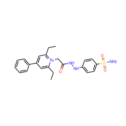 CCc1cc(-c2ccccc2)cc(CC)[n+]1CC(=O)NNc1ccc(S(N)(=O)=O)cc1 ZINC000013804302