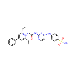 CCc1cc(-c2ccccc2)cc(CC)[n+]1CC(=O)Nc1nccc(Nc2ccc(S(N)(=O)=O)cc2)n1 ZINC000013804417