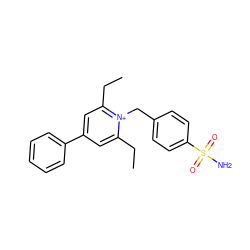 CCc1cc(-c2ccccc2)cc(CC)[n+]1Cc1ccc(S(N)(=O)=O)cc1 ZINC000027987080