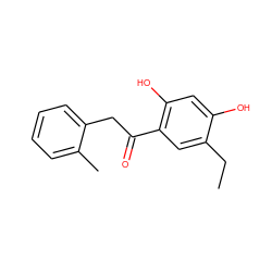 CCc1cc(C(=O)Cc2ccccc2C)c(O)cc1O ZINC000000389056