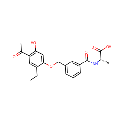 CCc1cc(C(C)=O)c(O)cc1OCc1cccc(C(=O)N[C@@H](C)C(=O)O)c1 ZINC000028457559