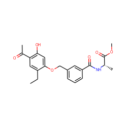 CCc1cc(C(C)=O)c(O)cc1OCc1cccc(C(=O)N[C@@H](C)C(=O)OC)c1 ZINC000028455362