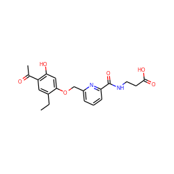 CCc1cc(C(C)=O)c(O)cc1OCc1cccc(C(=O)NCCC(=O)O)n1 ZINC000029237877