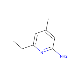 CCc1cc(C)cc(N)n1 ZINC000000021813