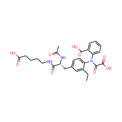 CCc1cc(C[C@@H](NC(C)=O)C(=O)NCCCCC(=O)O)ccc1N(C(=O)C(=O)O)c1ccccc1C(=O)O ZINC000014959602