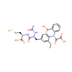 CCc1cc(C[C@H](NC(C)=O)C(=O)N[C@H](CCSC)C(=O)O)ccc1N(C(=O)C(=O)O)c1ccccc1C(=O)O ZINC000103211157