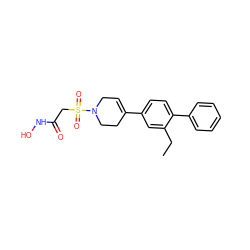 CCc1cc(C2=CCN(S(=O)(=O)CC(=O)NO)CC2)ccc1-c1ccccc1 ZINC000028970106