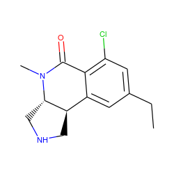 CCc1cc(Cl)c2c(c1)[C@H]1CNC[C@@H]1N(C)C2=O ZINC000095587396