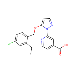 CCc1cc(Cl)ccc1COc1ccnn1-c1cc(C(=O)O)ccn1 ZINC000146869673