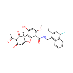 CCc1cc(F)c2ccccc2c1CNC(=O)c1c(OC)cc(O)c2c1OC1=CC(=O)C(C(C)=O)C(=O)[C@]12C ZINC000059766309