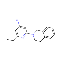 CCc1cc(N)cc(N2CCc3ccccc3C2)n1 ZINC000013488072