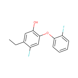 CCc1cc(O)c(Oc2ccccc2F)cc1F ZINC000095574586