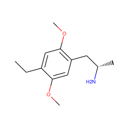 CCc1cc(OC)c(C[C@H](C)N)cc1OC ZINC000001850397