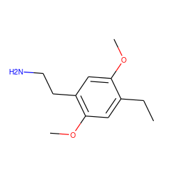 CCc1cc(OC)c(CCN)cc1OC ZINC000014985721