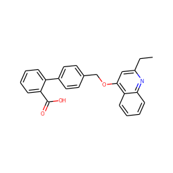 CCc1cc(OCc2ccc(-c3ccccc3C(=O)O)cc2)c2ccccc2n1 ZINC000013728625