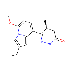 CCc1cc2c(C3=NNC(=O)C[C@@H]3C)ccc(OC)n2c1 ZINC000082150546