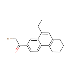 CCc1cc2c(c3ccc(C(=O)CBr)cc13)CCCC2 ZINC000001661363