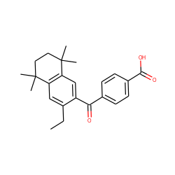 CCc1cc2c(cc1C(=O)c1ccc(C(=O)O)cc1)C(C)(C)CCC2(C)C ZINC000013738441