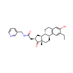 CCc1cc2c(cc1O)CC[C@@H]1[C@@H]2CC[C@]2(C)C(=O)[C@@H](CC(=O)NCc3cccnc3)C[C@@H]12 ZINC000006718443