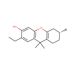 CCc1cc2c(cc1O)OC1=C(CC[C@@H](C)C1)C2(C)C ZINC000299830751