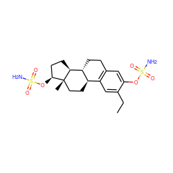 CCc1cc2c(cc1OS(N)(=O)=O)CC[C@@H]1[C@@H]2CC[C@]2(C)[C@@H](OS(N)(=O)=O)CC[C@@H]12 ZINC000013488120