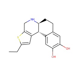 CCc1cc2c(s1)CN[C@H]1CCc3cc(O)c(O)cc3[C@H]21 ZINC000000006166