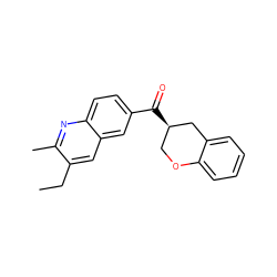 CCc1cc2cc(C(=O)[C@@H]3COc4ccccc4C3)ccc2nc1C ZINC000013613072