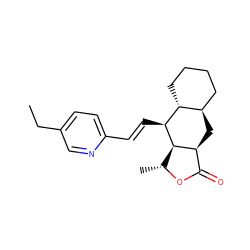 CCc1ccc(/C=C/[C@@H]2[C@@H]3[C@@H](C)OC(=O)[C@@H]3C[C@@H]3CCCC[C@H]32)nc1 ZINC000028823100