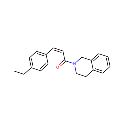 CCc1ccc(/C=C\C(=O)N2CCc3ccccc3C2)cc1 ZINC000004615144