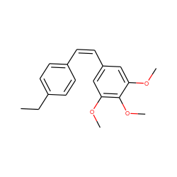 CCc1ccc(/C=C\c2cc(OC)c(OC)c(OC)c2)cc1 ZINC000005809707