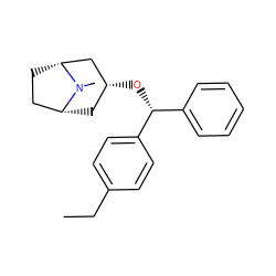 CCc1ccc([C@H](O[C@@H]2C[C@@H]3CC[C@H](C2)N3C)c2ccccc2)cc1 ZINC000103270935