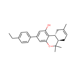 CCc1ccc(-c2cc(O)c3c(c2)OC(C)(C)[C@@H]2CC=C(C)C[C@@H]32)cc1 ZINC000028571872