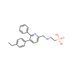 CCc1ccc(-c2ccc(CNCCP(=O)(O)O)nc2-c2ccccc2)cc1 ZINC000096174494