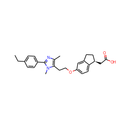 CCc1ccc(-c2nc(C)c(CCOc3ccc4c(c3)CC[C@H]4CC(=O)O)n2C)cc1 ZINC000028952000